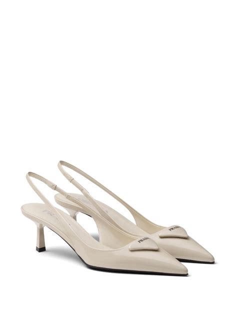 prada white slingbacks